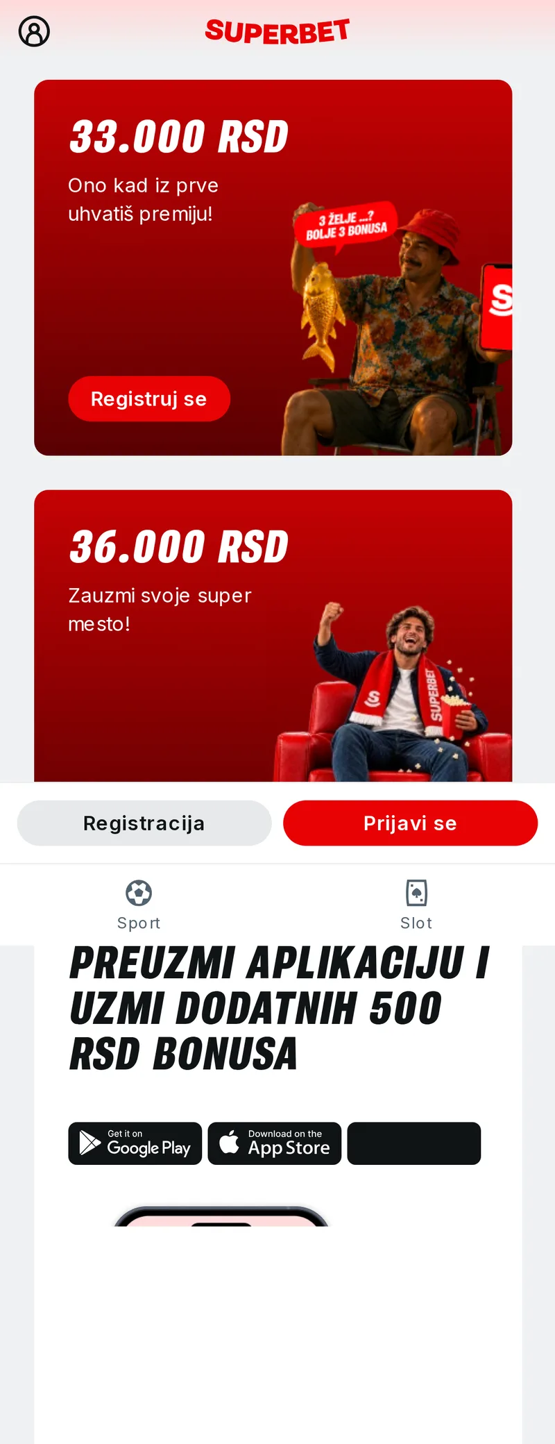 Superbet – pocetna, 27. oktobar 2026